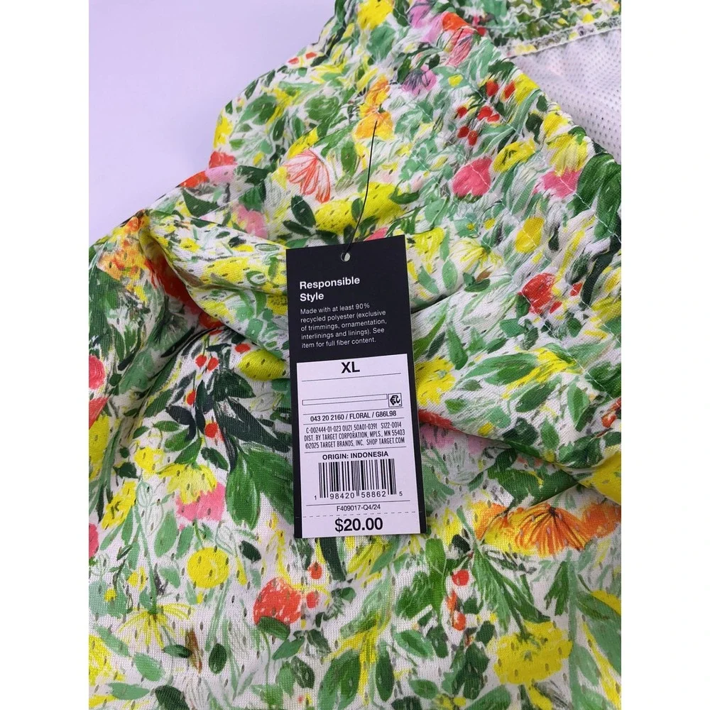 Original Use XL Floral Print Drawstring Shorts Women's Lightweight Summer Casual